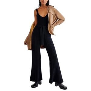 Free People x Revolve Montecito Cable Knit Sleeveless Wide Leg Jumpsuit Size S